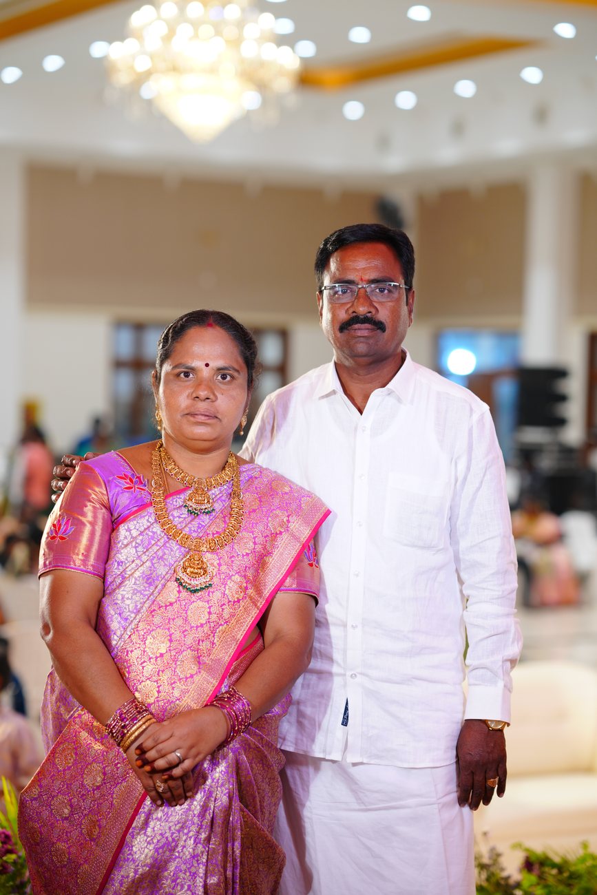 Parents of Dr. Shivaprakash — Mr. K. V. Mathivanan & Saridha